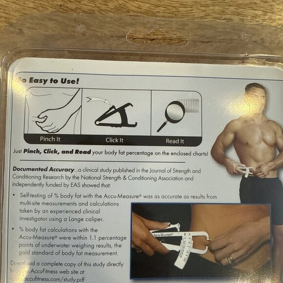 AccuMeasure Fitness 2000 Personal Body Fat Tester Caliper Gold Standard Accur - Picture 6 of 8